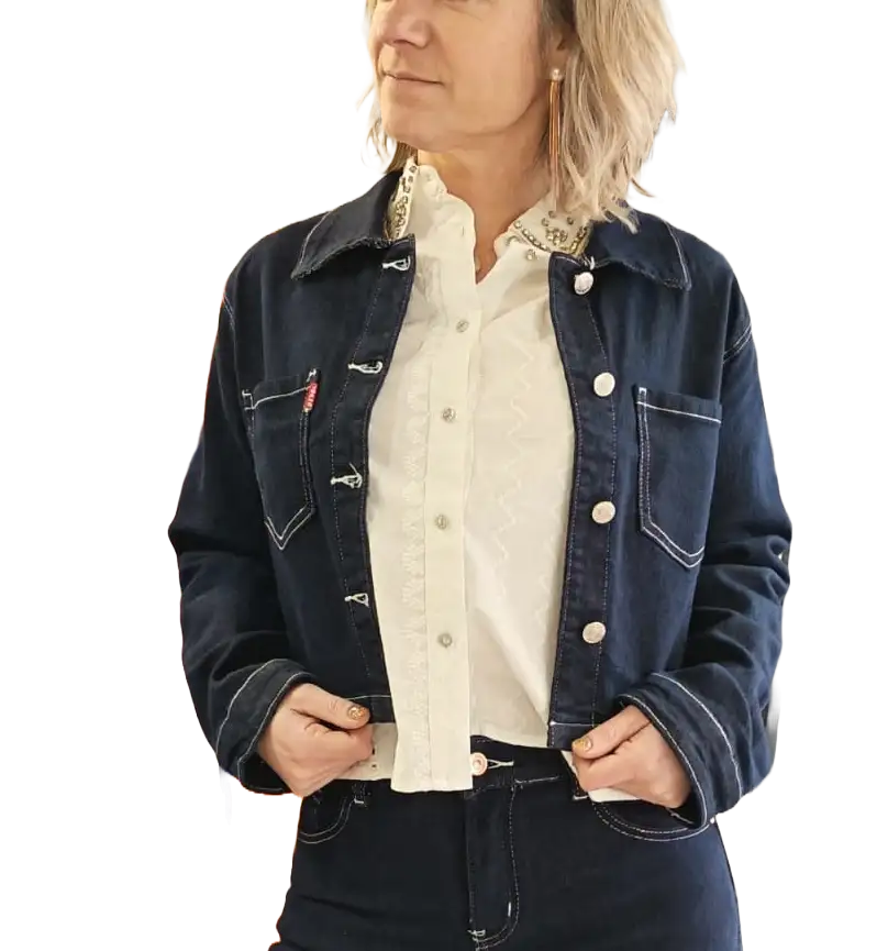 Veste en jean brut