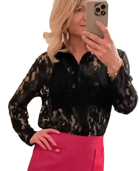 Chemisier dentelle noir