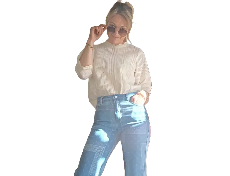 Blouse bleu électrique