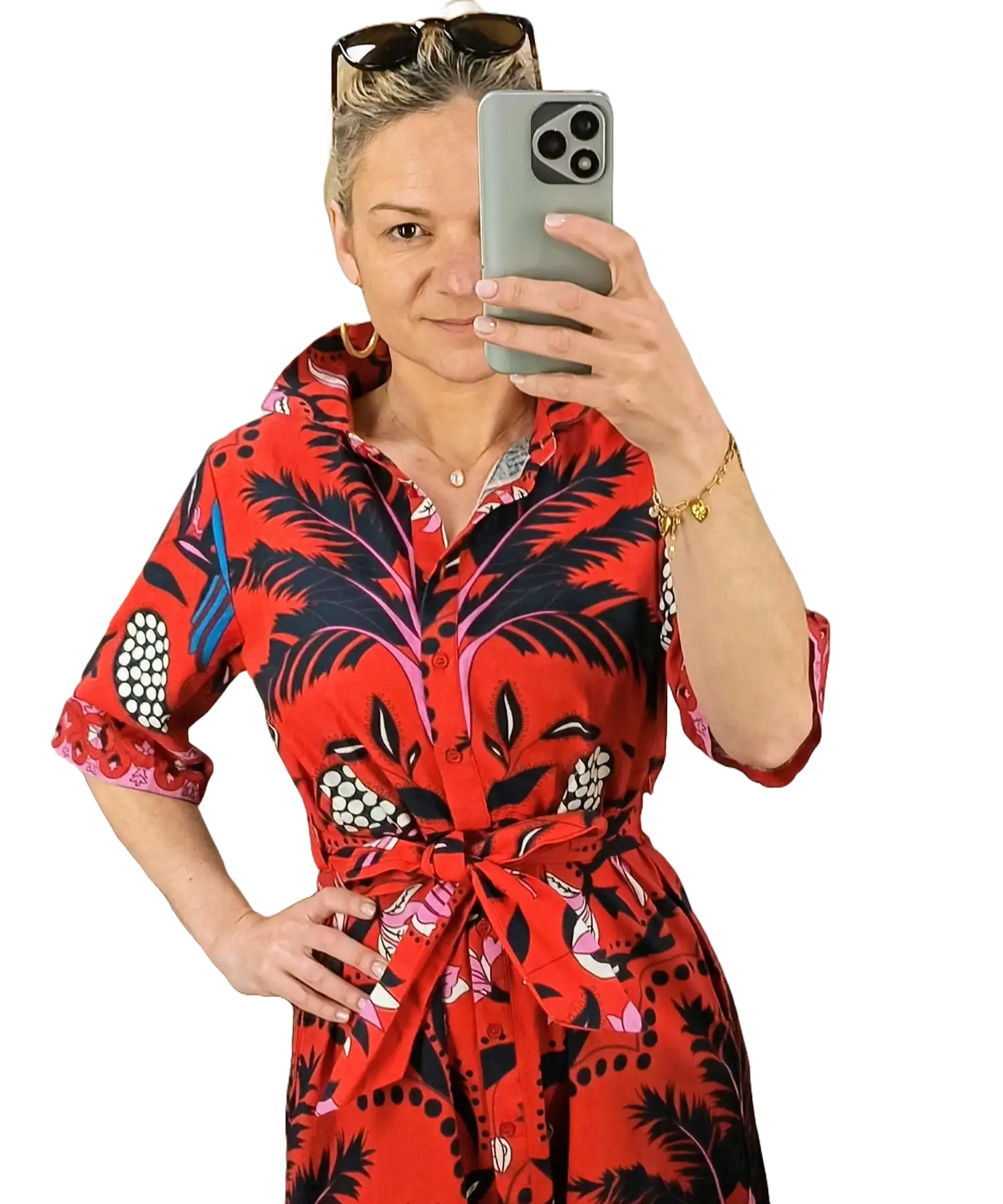 Robe longue avec col